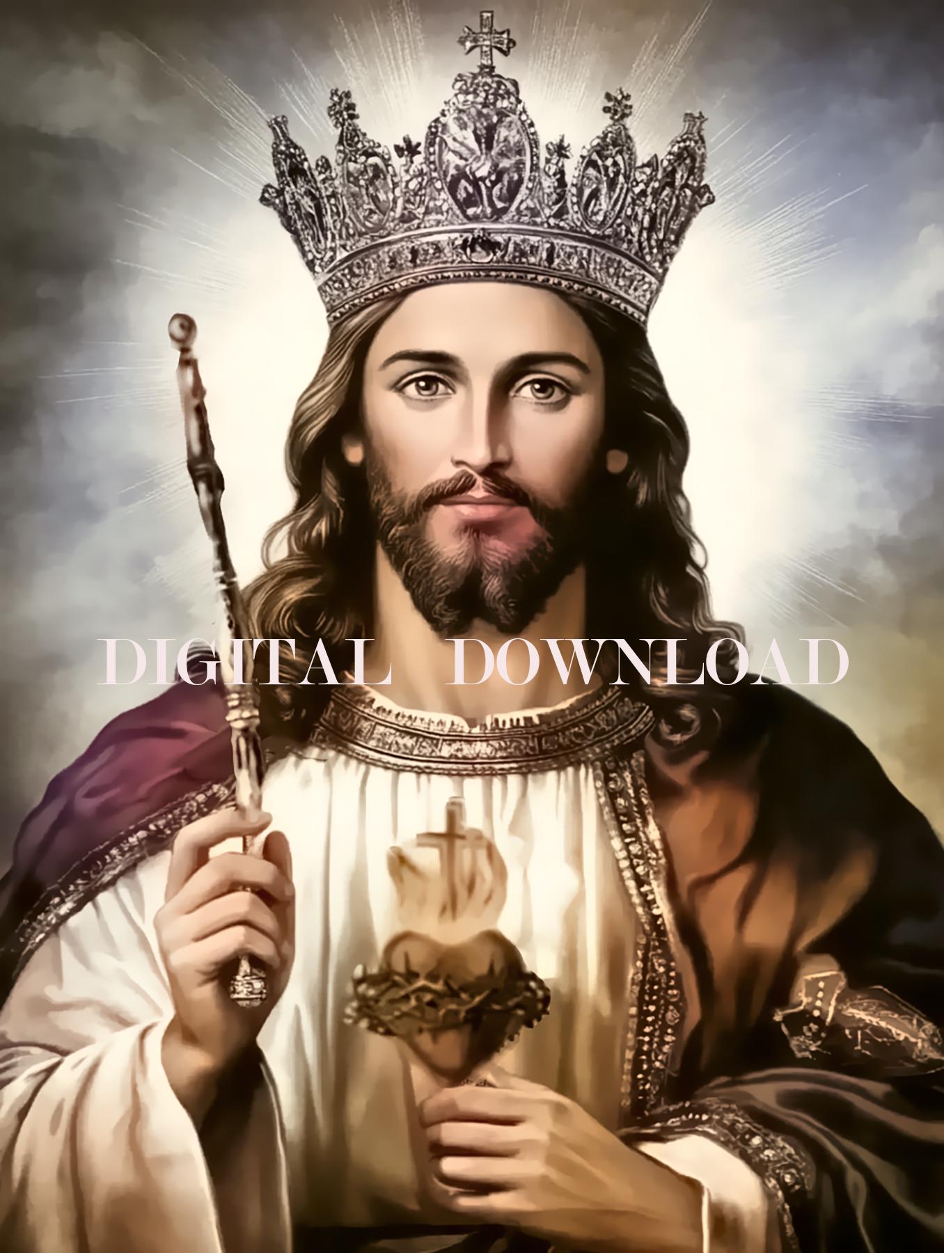 Sacred Heart of Jesus Religious Art DIGITAL DOWNLOAD