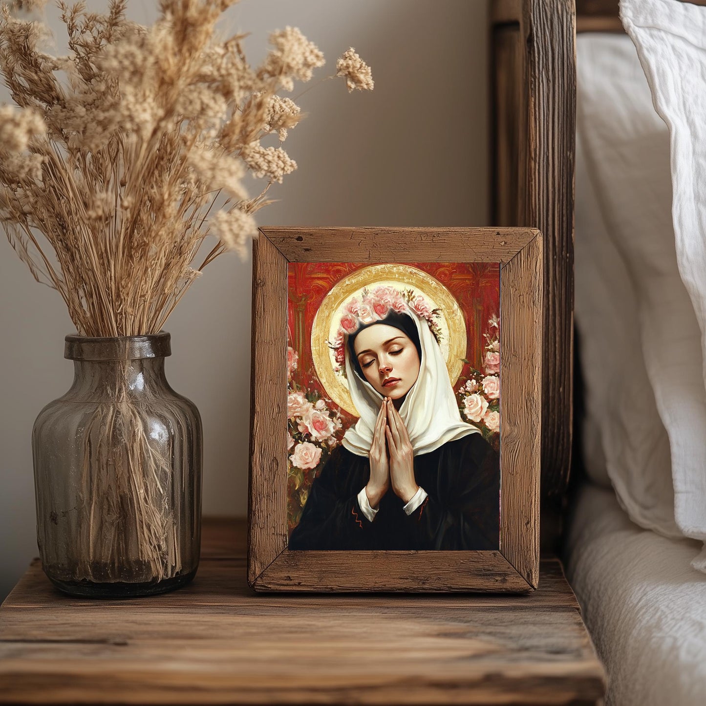 Saint Rose of Lima Religious Art DIGITAL DOWNLOAD Custom