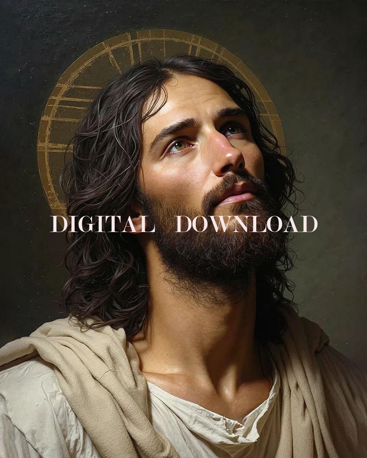 Jesus Christ Religious Art DIGITAL DOWNLOAD Custom