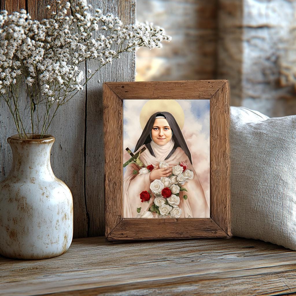 Saint Therese of Lisieux St Therese of the Child Jesus and the Holy Face Religious Art DIGITAL DOWNLOAD