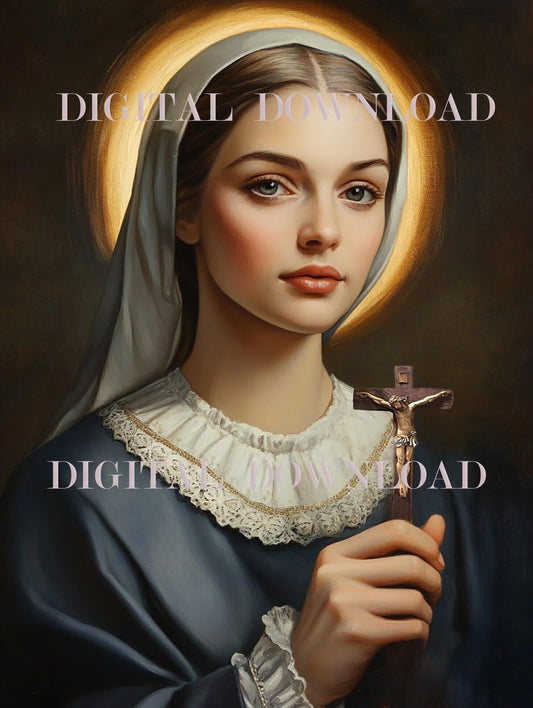Saint Virginia Bracelli Religious Art DIGITAL DOWNLOAD Catholic print