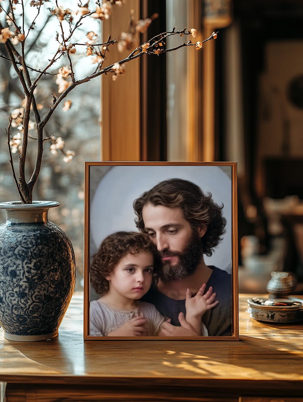 Saint Joseph and Jesus Religious Art DIGITAL DOWNLOAD