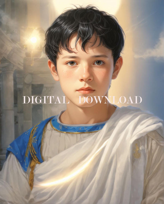 Saint Pancras Pancratius of Rome Religious Art DIGITAL DOWNLOAD Custom