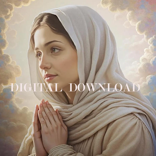 St Bernadette Religious Art DIGITAL DOWNLOAD Saint Custom