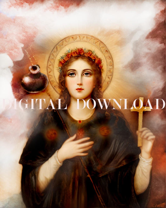 Saint Rosalia Religious Art DIGITAL DOWNLOAD Catholic Print