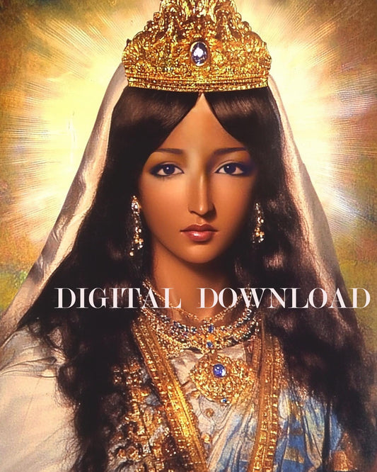 Saint Sara the Black Art Print | Sara Kali Digital Download | Religious Wall Art | Inspirational Decor & Gifts