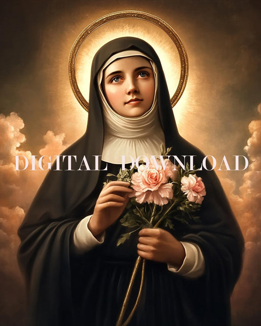 Saint Rita of Cascia Religious Art DIGITAL DOWNLOAD