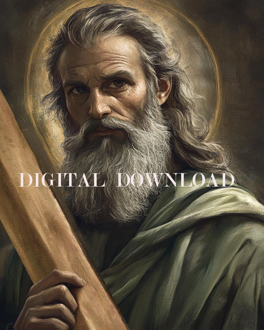 St Andrew the Apostle Religious Catholic Art DIGITAL DOWNLOAD