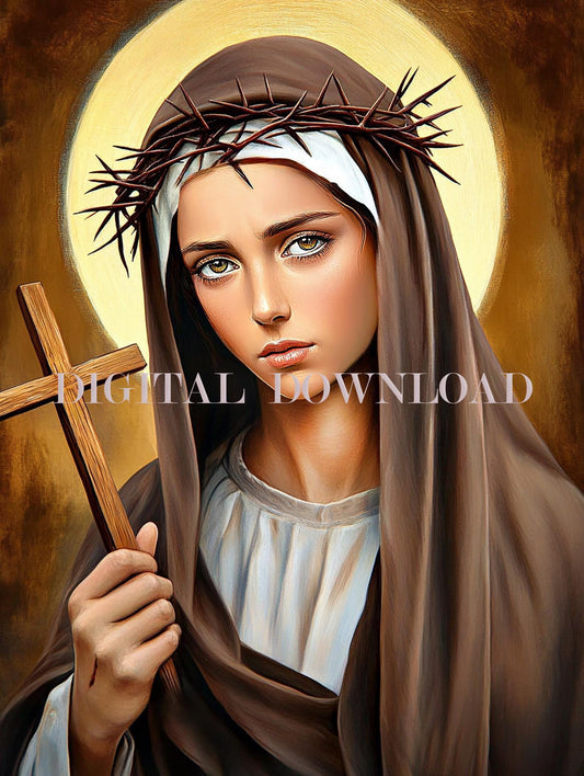 Saint Veronica Giuliani Religious Art DIGITAL DOWNLOAD Catholic Print