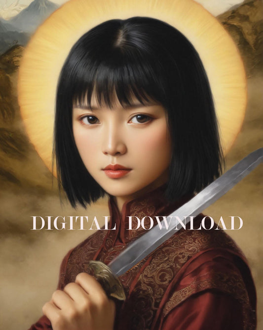 St. Agatha Lin Chinese Saint and Martyr Religious Art DIGITAL DOWNLOAD Catholic Print