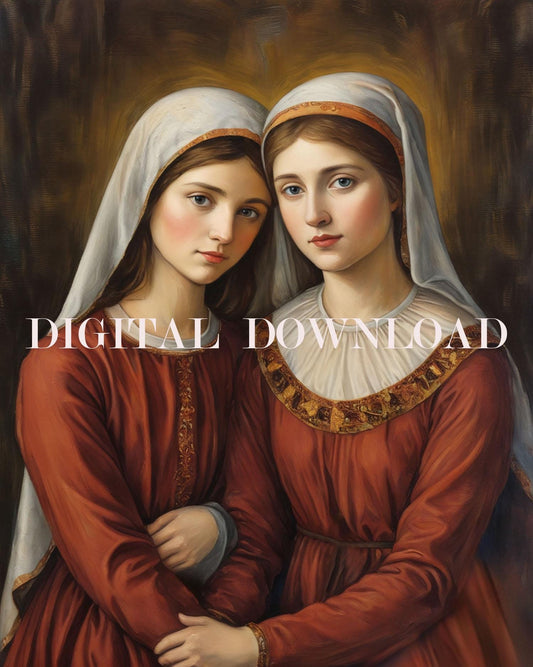Saints Perpetua and Felicity Catholic Religious Art DIGITAL DOWNLOAD