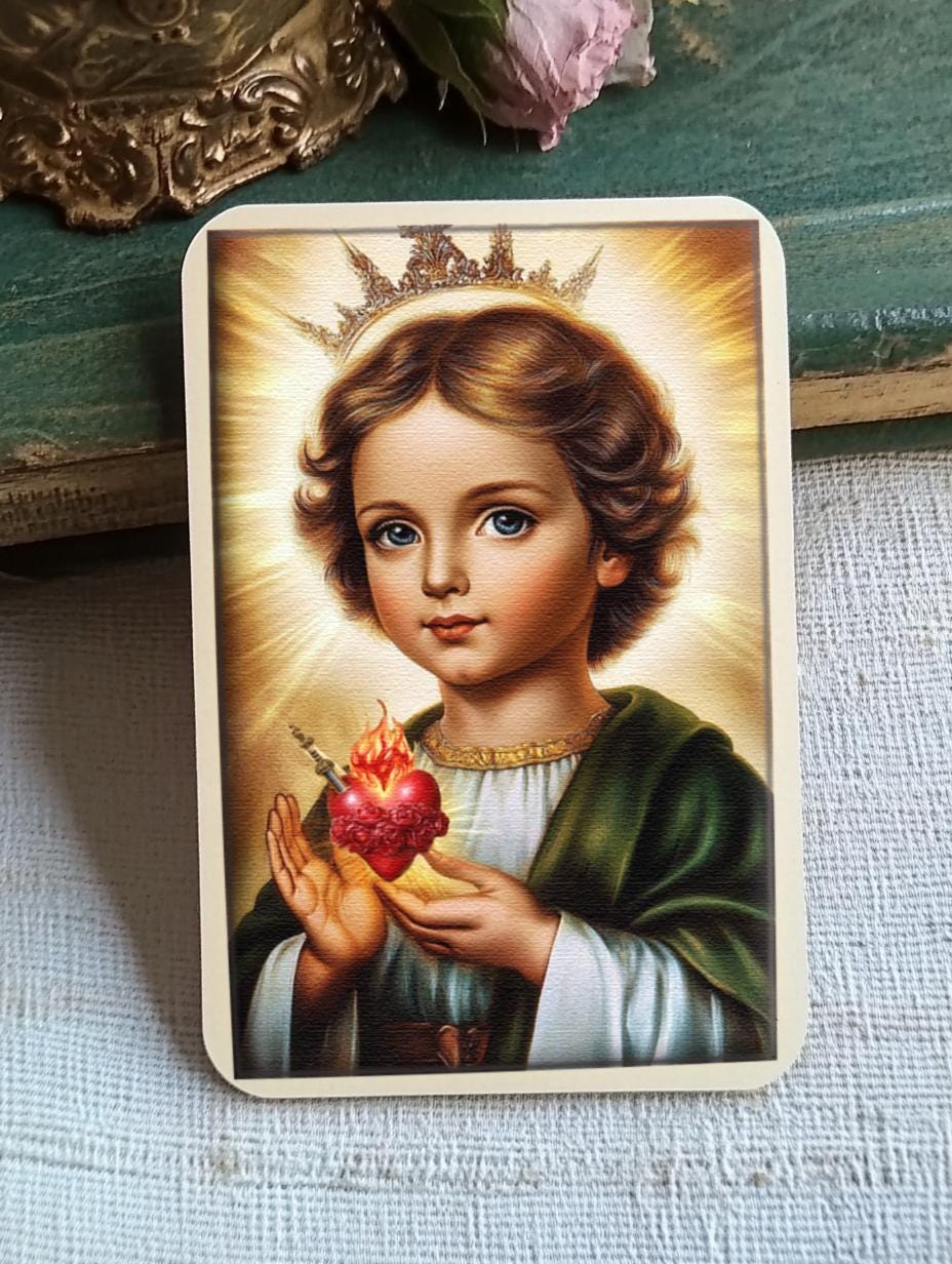 Child Christ Jesus Sacred Heart Print, Digital Download, Spiritual Decor, Faith-Based Wall Art for Home