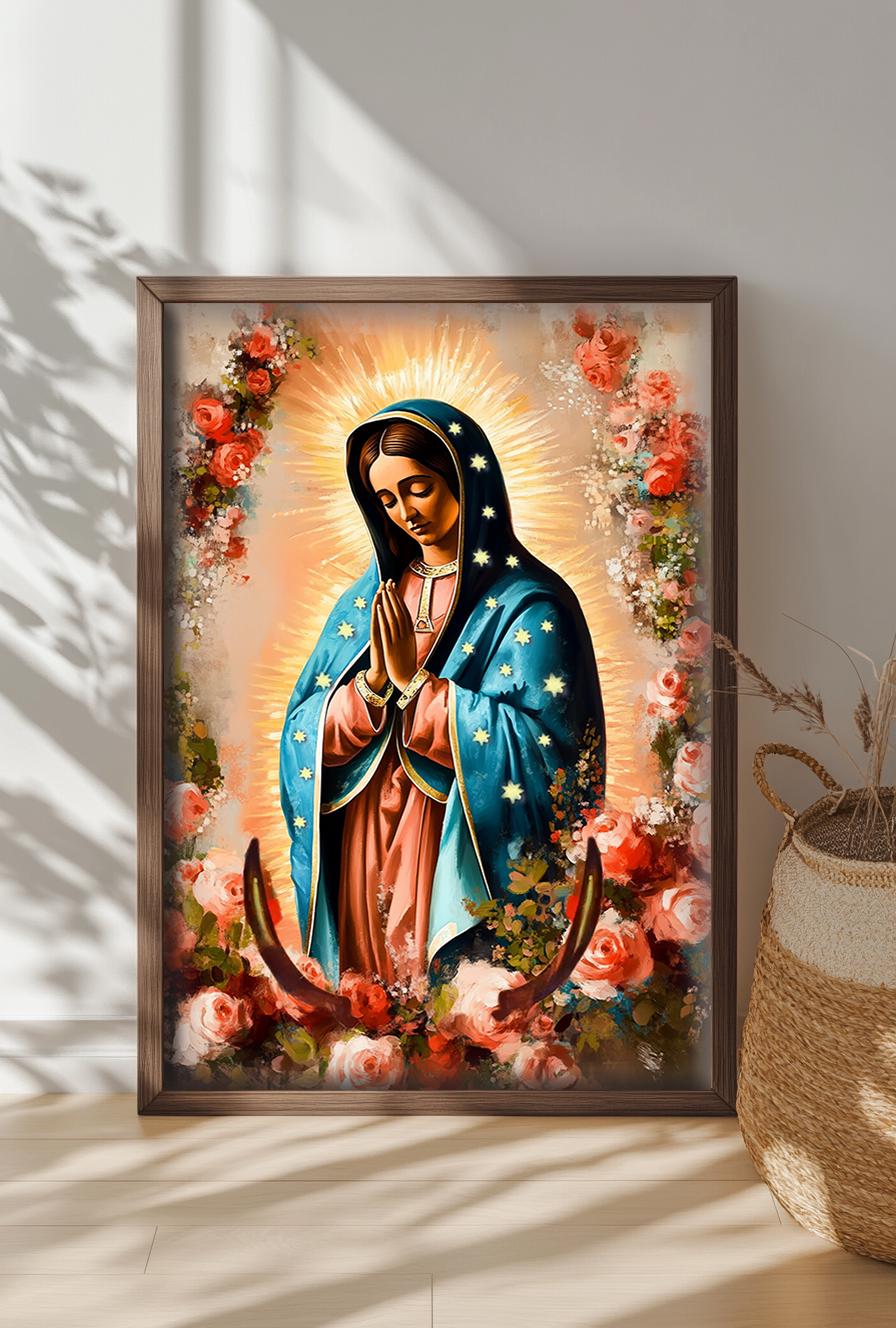 Our Lady of Guadalupe Religious Art Print | Blessed Virgin Mary | Digital Download