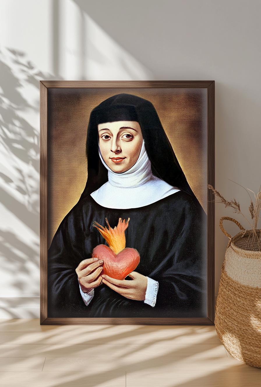 Saint Jane Frances de Chantal Religious Art Print | Patron of Widows & Faithful Perseverance | Digital Download
