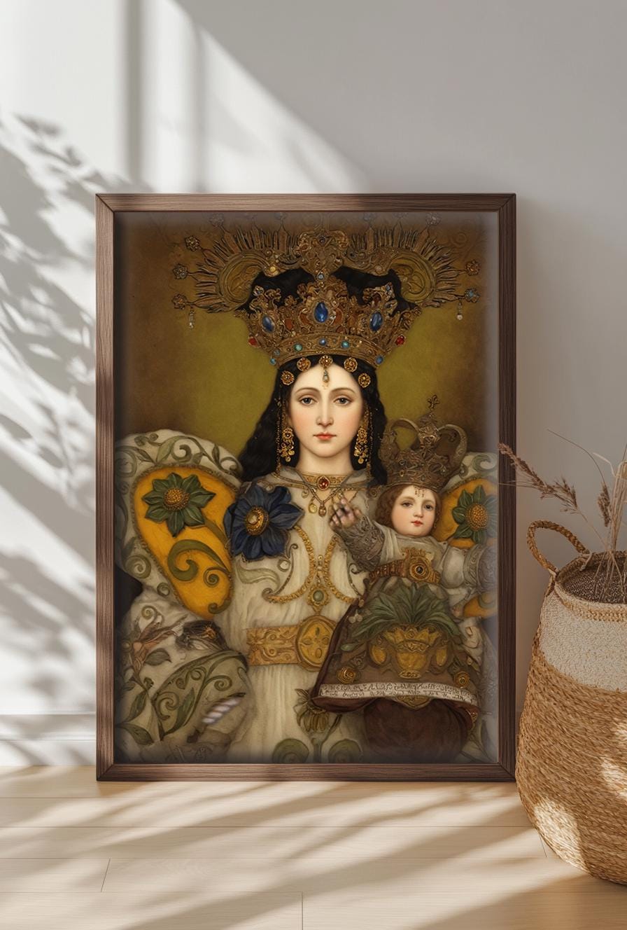 Our Lady of Remedies of Odlot Print - Religious Art Digital Download, Instant Access, Wall Decor, Spiritual Gift, Catholic Art, Home Decor