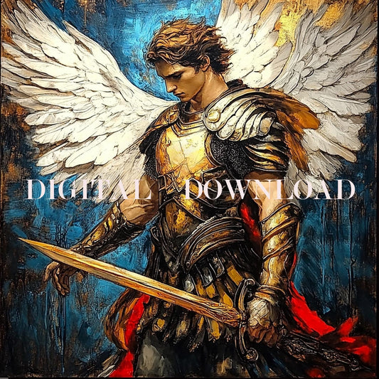 St Michael Archangel Print Art | Catholic Digital Download for Home Decor | Religious Wall Art, Inspirational Gift