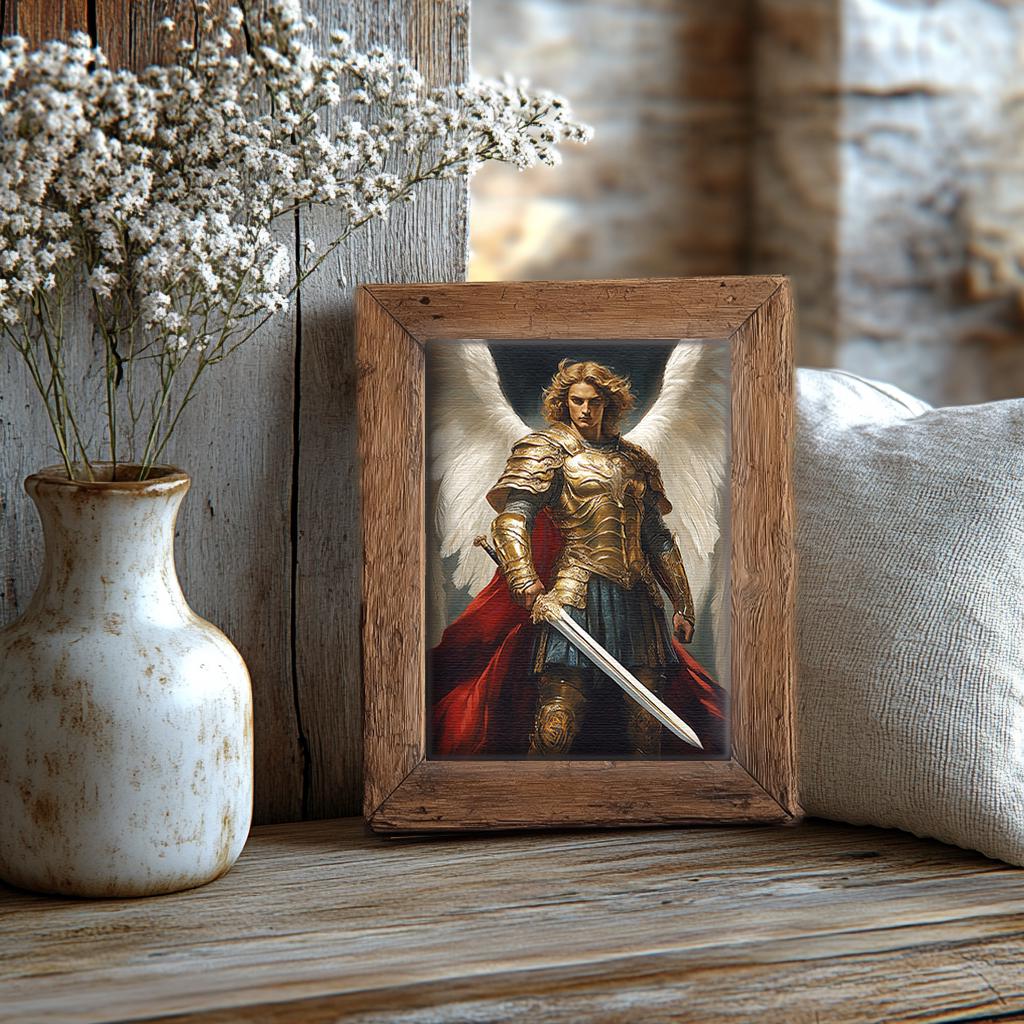 Catholic Print - Saint Michael the Archangel Religious Artwork, Art Print, Digital Download, Spiritual Decor for Home & Office