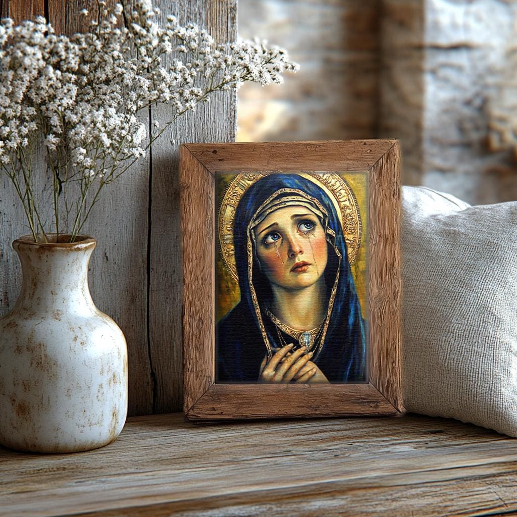 Our Lady of Sorrows Digital Download | Holy Mother Mary Religious Art Print Decor for Home & Gifts