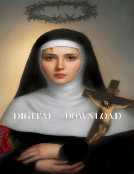 sait rita of cascia digital image for printing, catholic religious download decoration