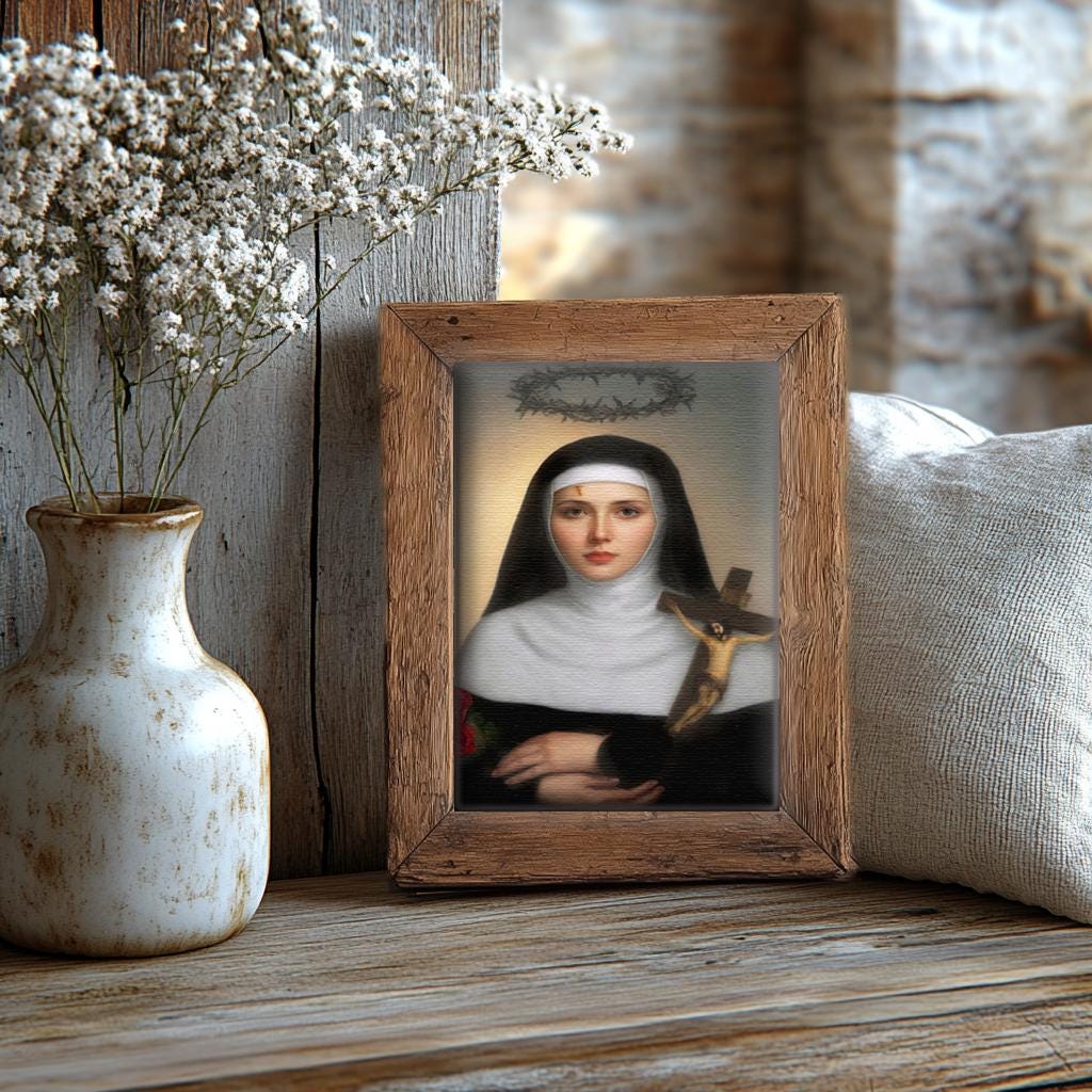 Saint Rita of Cascia Digital Download | Catholic Religious Art Print, Inspirational Decor, Wall Art, Downloadable Artwork