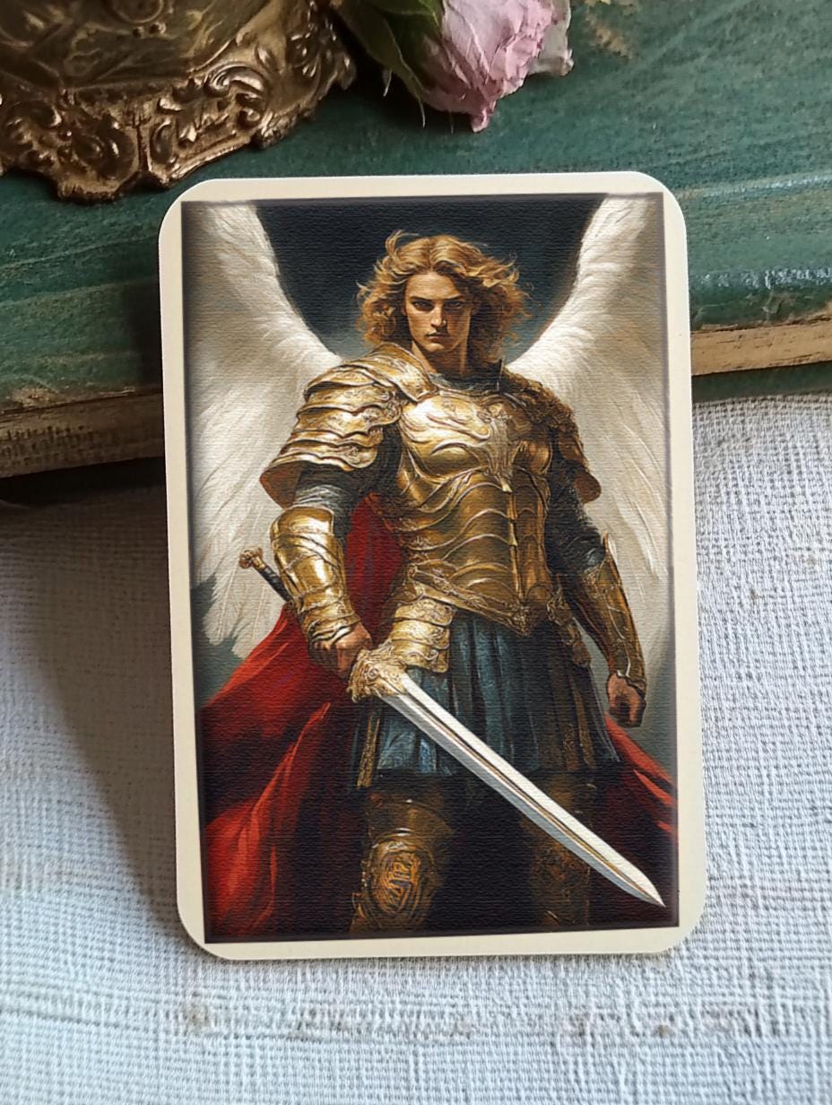 Catholic Print - Saint Michael the Archangel Religious Artwork, Art Print, Digital Download, Spiritual Decor for Home & Office