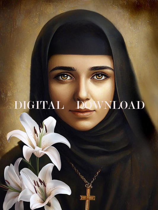 St Rafqa Rebecca Nun Saint Rafka Image Religious Catholic Print Art DIGITAL DOWNLOAD