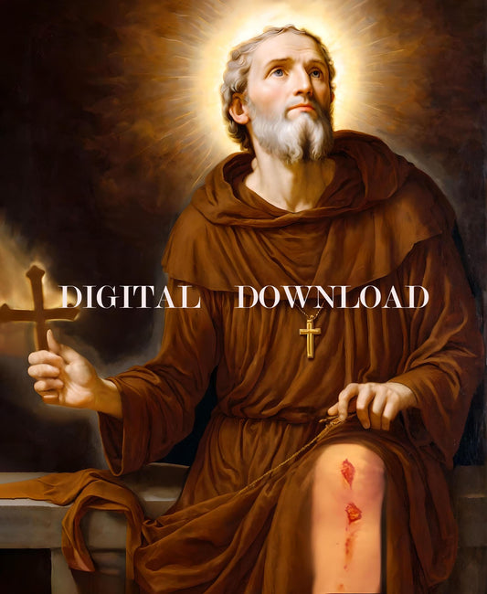 St Peregrine Laziosi Image DIGITAL DOWNLOAD - Catholic Religious Art Print Christian