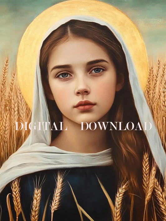St Maria Goretti Catholic Art for Digital Download | Saint religious Image Decor, Creation Altar