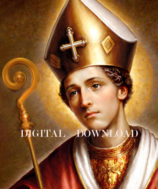 St Januarius - Catholic Image Print Religious Art DIGITAL DOWNLOAD