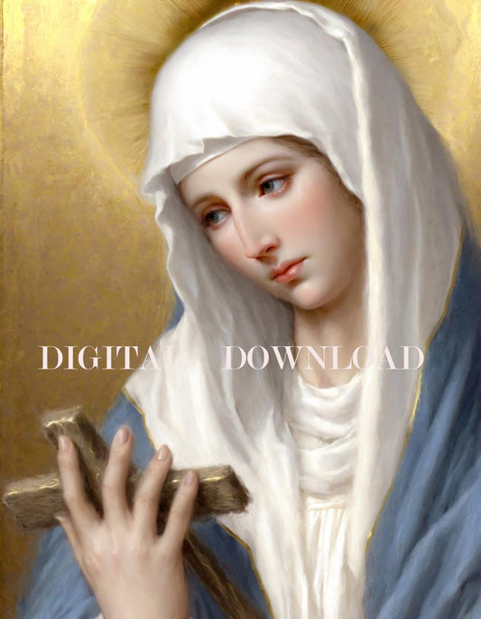 St Agnes of Bohemia Catholic Art Digital Download Print | Saint Agnes of Prague Image Instant