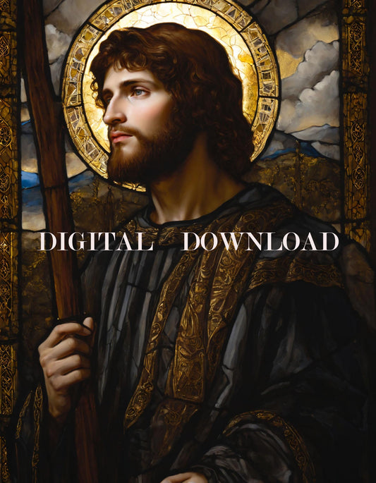 St Thomas the Apostle DIGITAL DOWNLOAD Religious Art Print Christian