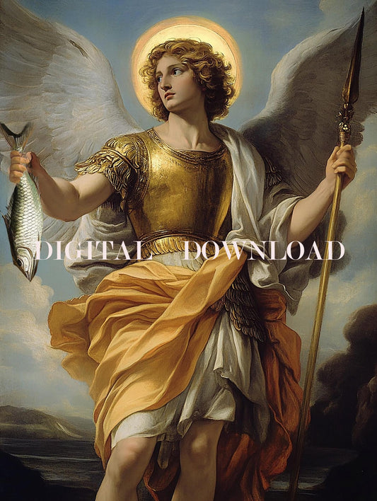 Saint Raphael the Archangel DIGITAL DOWNLOAD Religious Art Print Christian