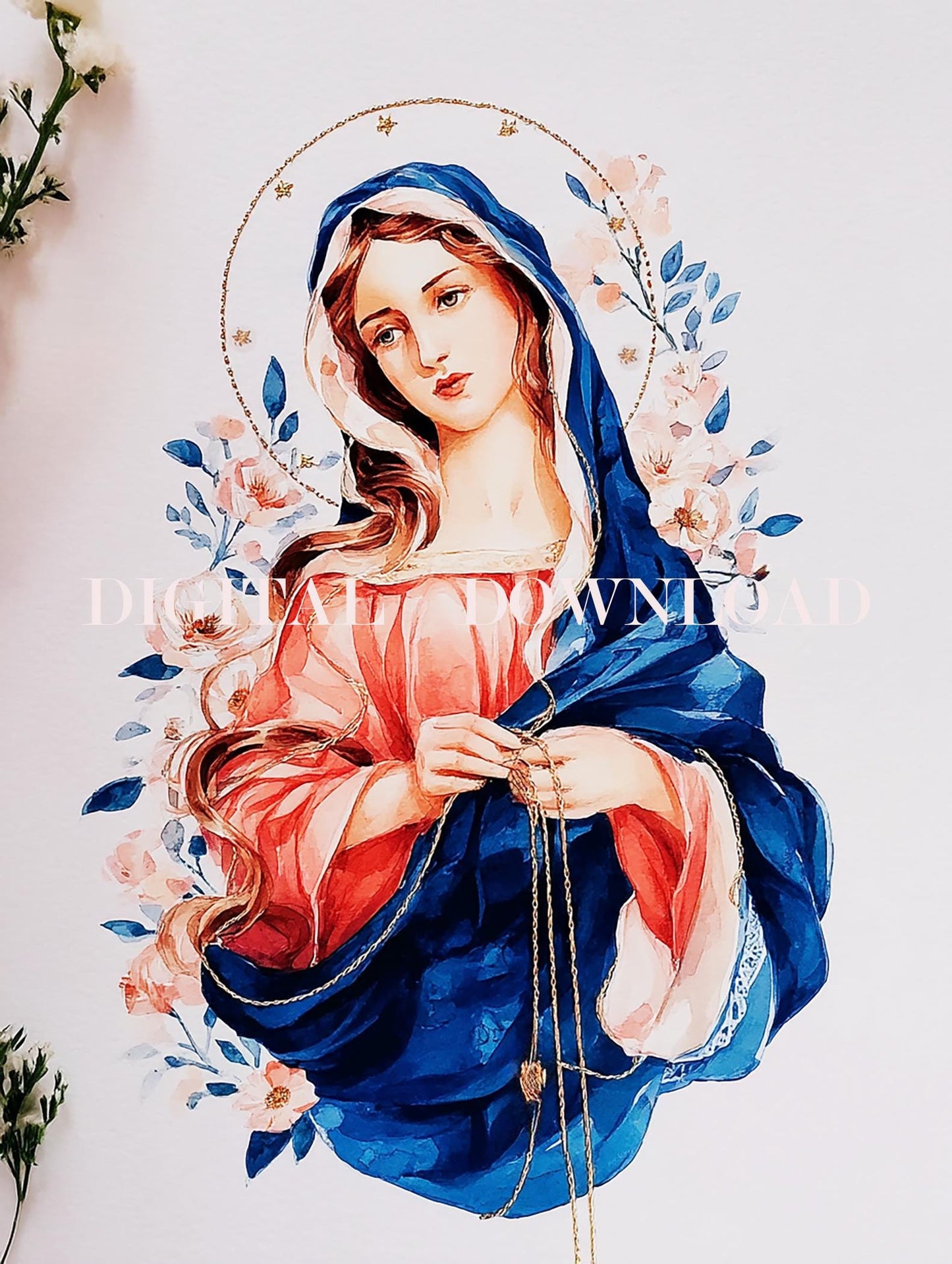 Mary Undoer of Knots Untier of Knots Religious Art DIGITAL DOWNLOAD Catholic Print
