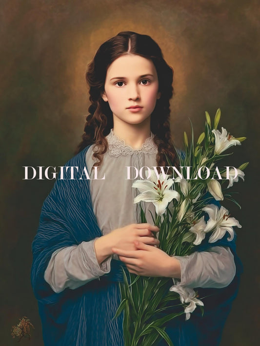 St Maria Goretti Catholic Digital Art DOWNLOAD