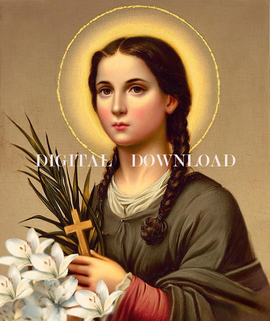 St Maria Goretti Catholic Digital Art DOWNLOAD Poster, Decor