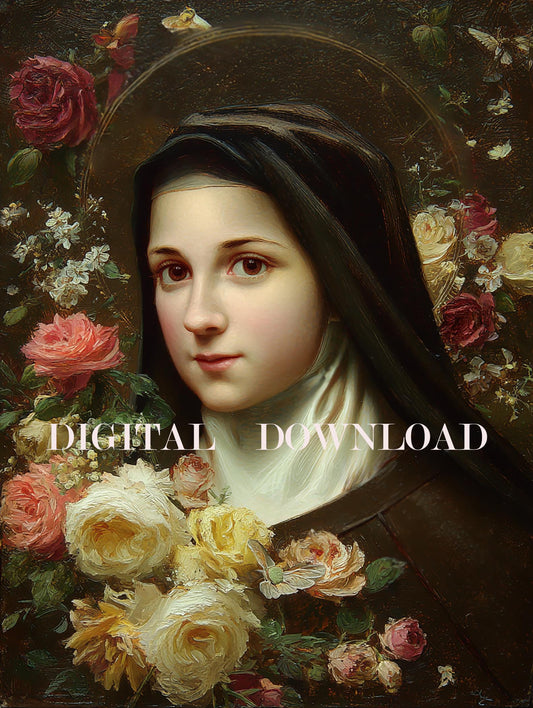 Saint Therese of Lisieux Catholic Religious Art DIGITAL DOWNLOAD