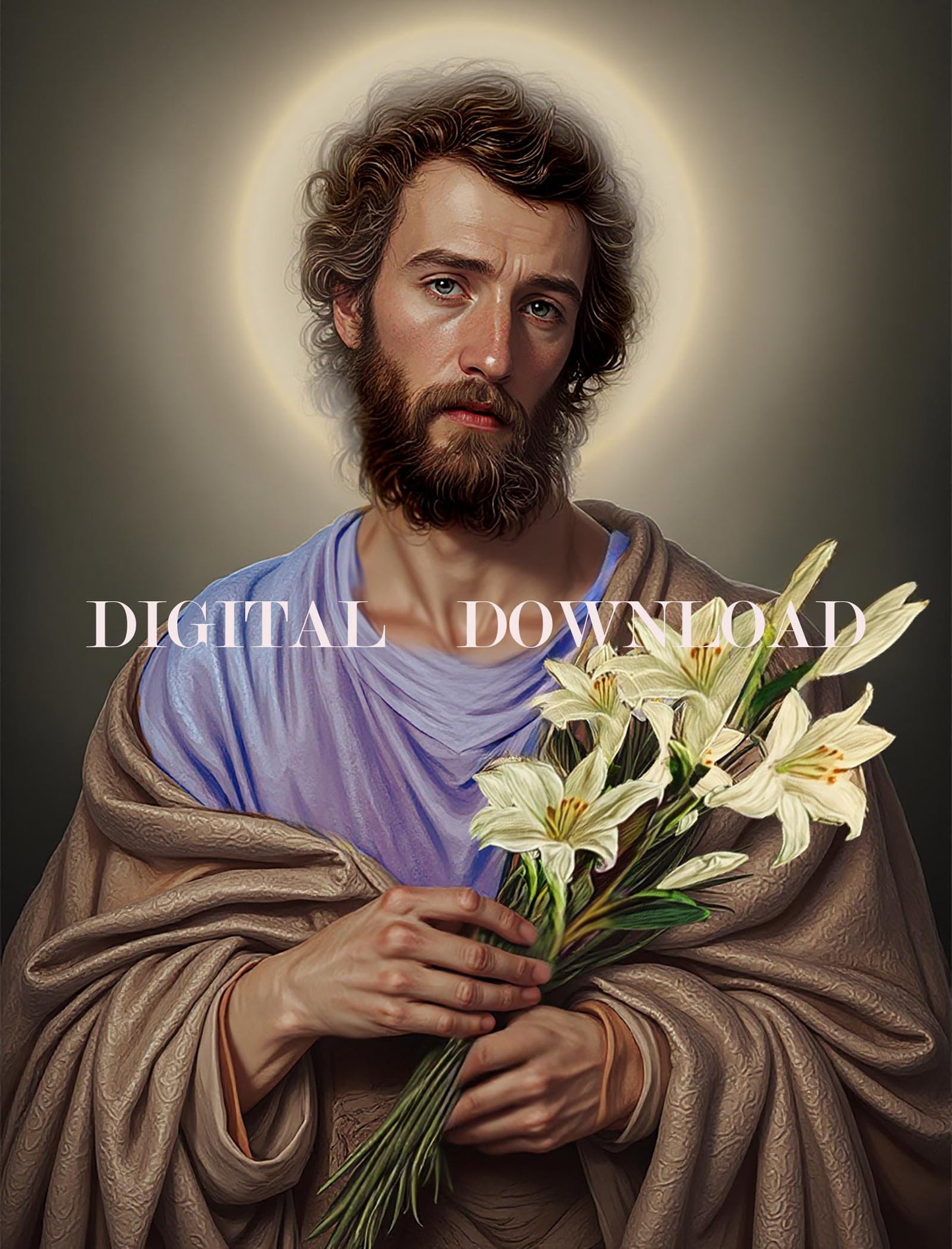 Saint Joseph Religious Art DIGITAL DOWNLOAD for Print