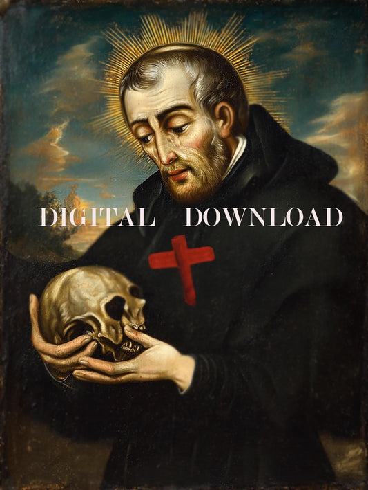 St Camillus de Lellis Religious Catholic Print Art DIGITAL DOWNLOAD