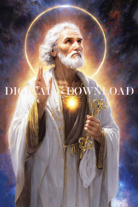 Saint Peter the Apostle Art DIGITAL DOWNLOAD Catholic Print for Decor