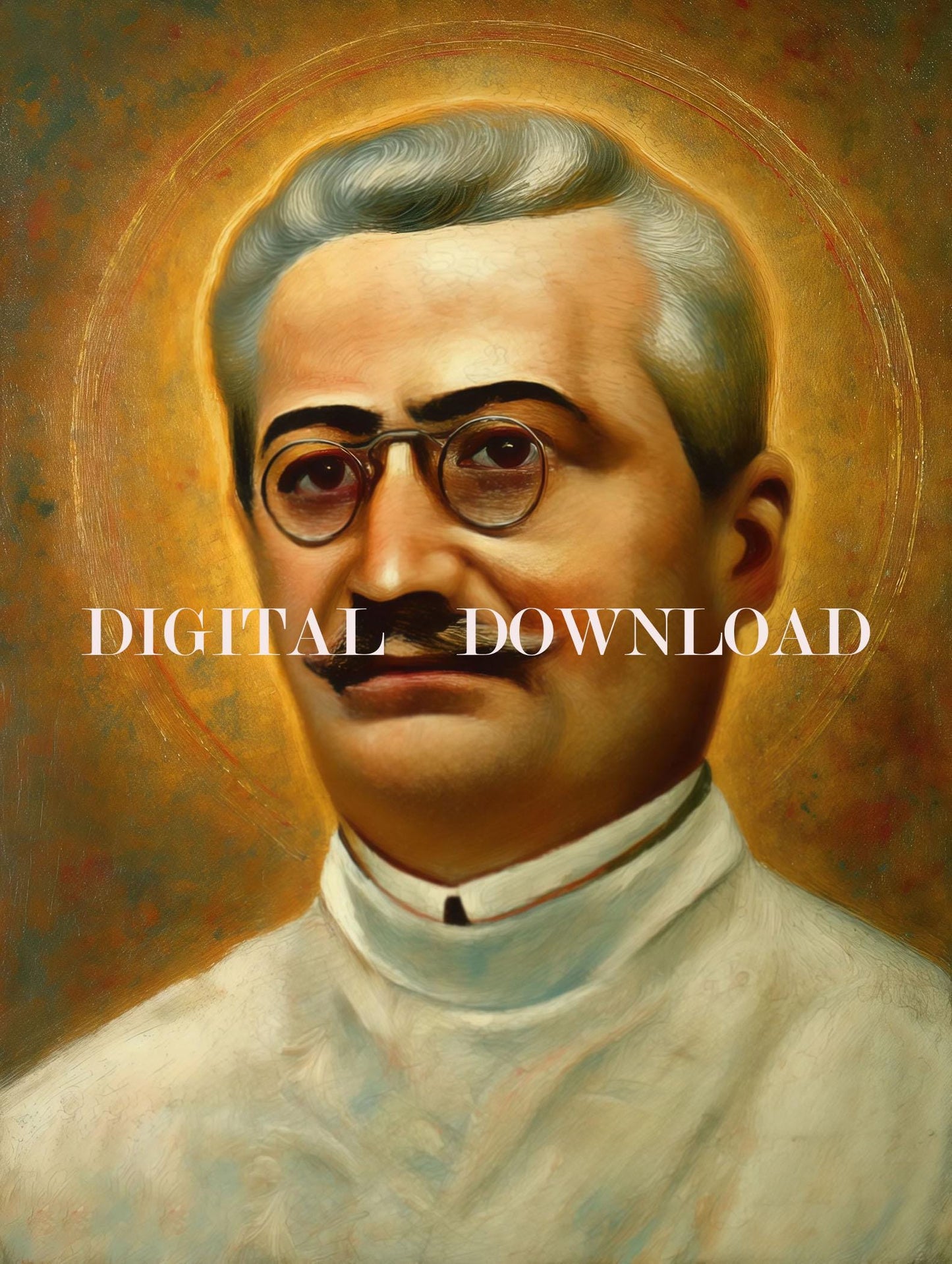 St. Giuseppe Moscati Italian Doctor Catholic Print DIGITAL DOWNLOAD Religious Art Christian