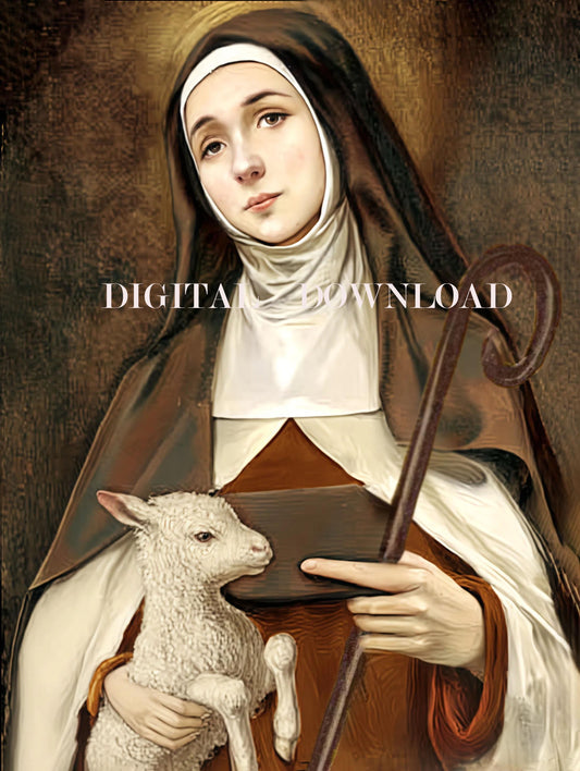 St Colette of Corbie Religious Catholic Print Art DIGITAL DOWNLOAD