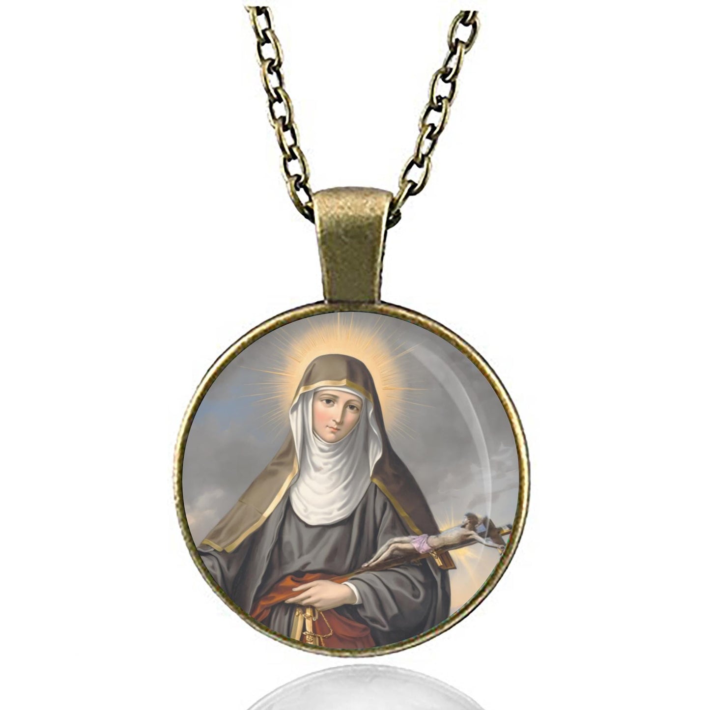 St Colette Necklace Pendant Medal