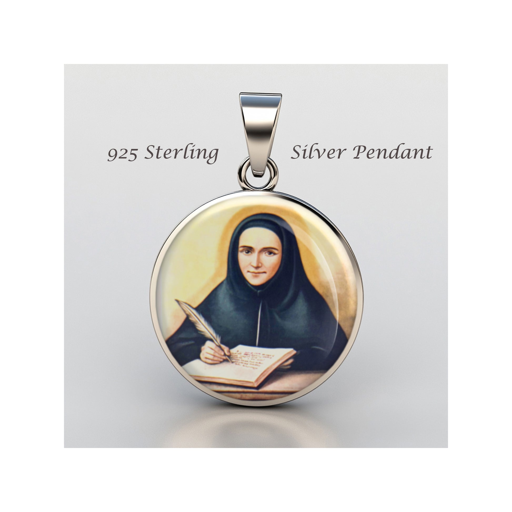 Saint Maria Crocifissa Di Rosa Catholic sterling silver 925 Christian Medal image 0