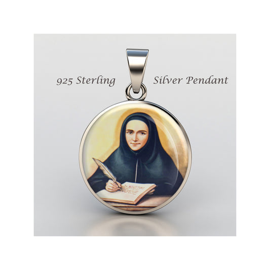 Saint Maria Crocifissa Di Rosa Catholic sterling silver 925 Christian Medal image 0
