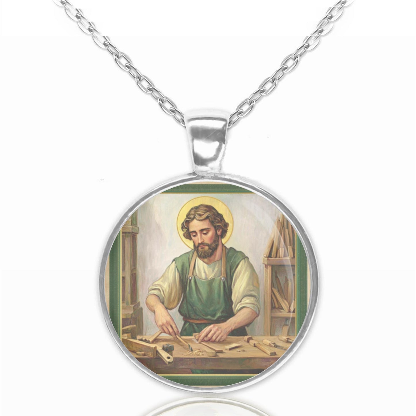 St. Joseph the Worker Christian Saint Necklace