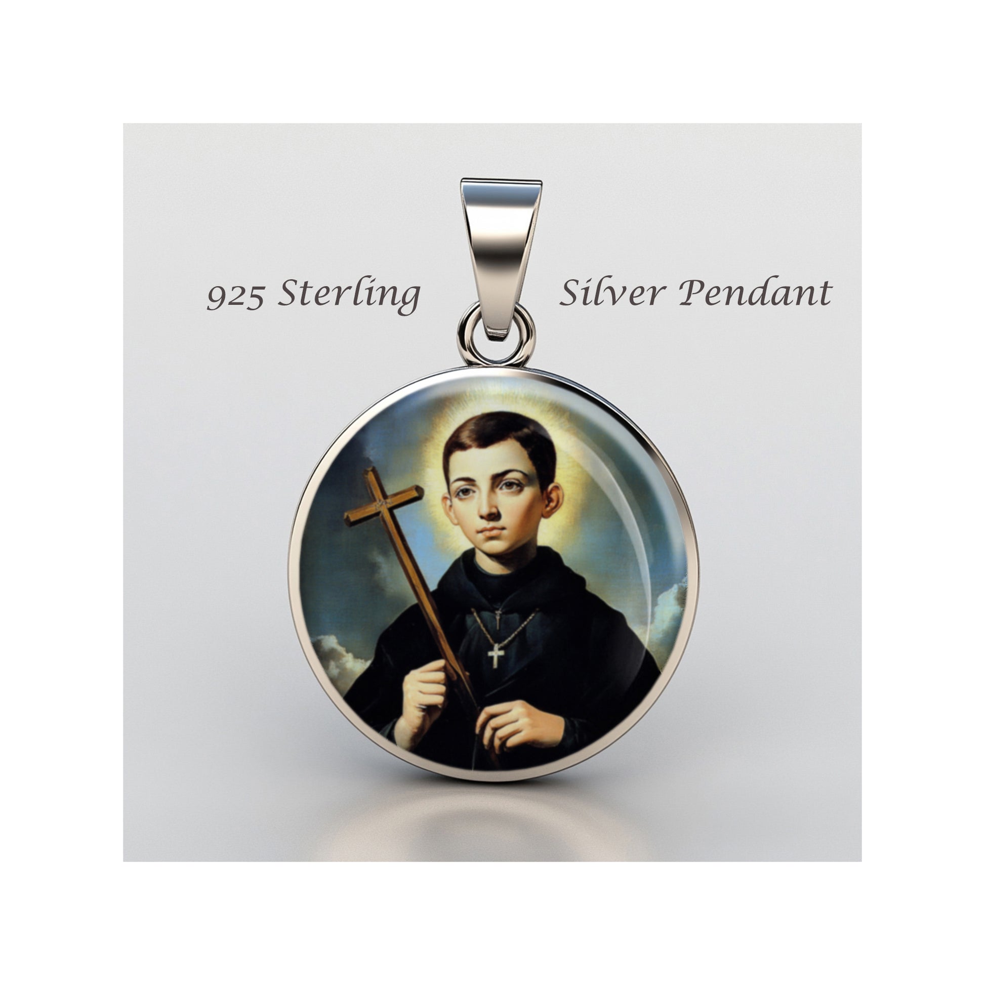 Saint Gabriel Of Our Lady Of Sorrows Catholic sterling silver 925  Medal Patron image 0