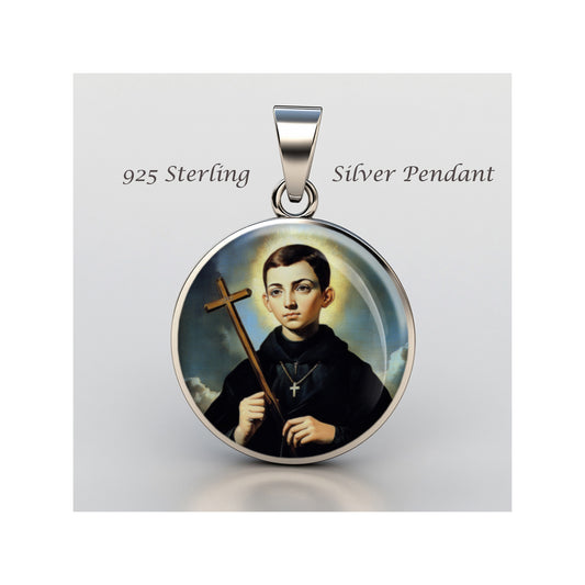 Saint Gabriel Of Our Lady Of Sorrows Catholic sterling silver 925  Medal Patron image 0