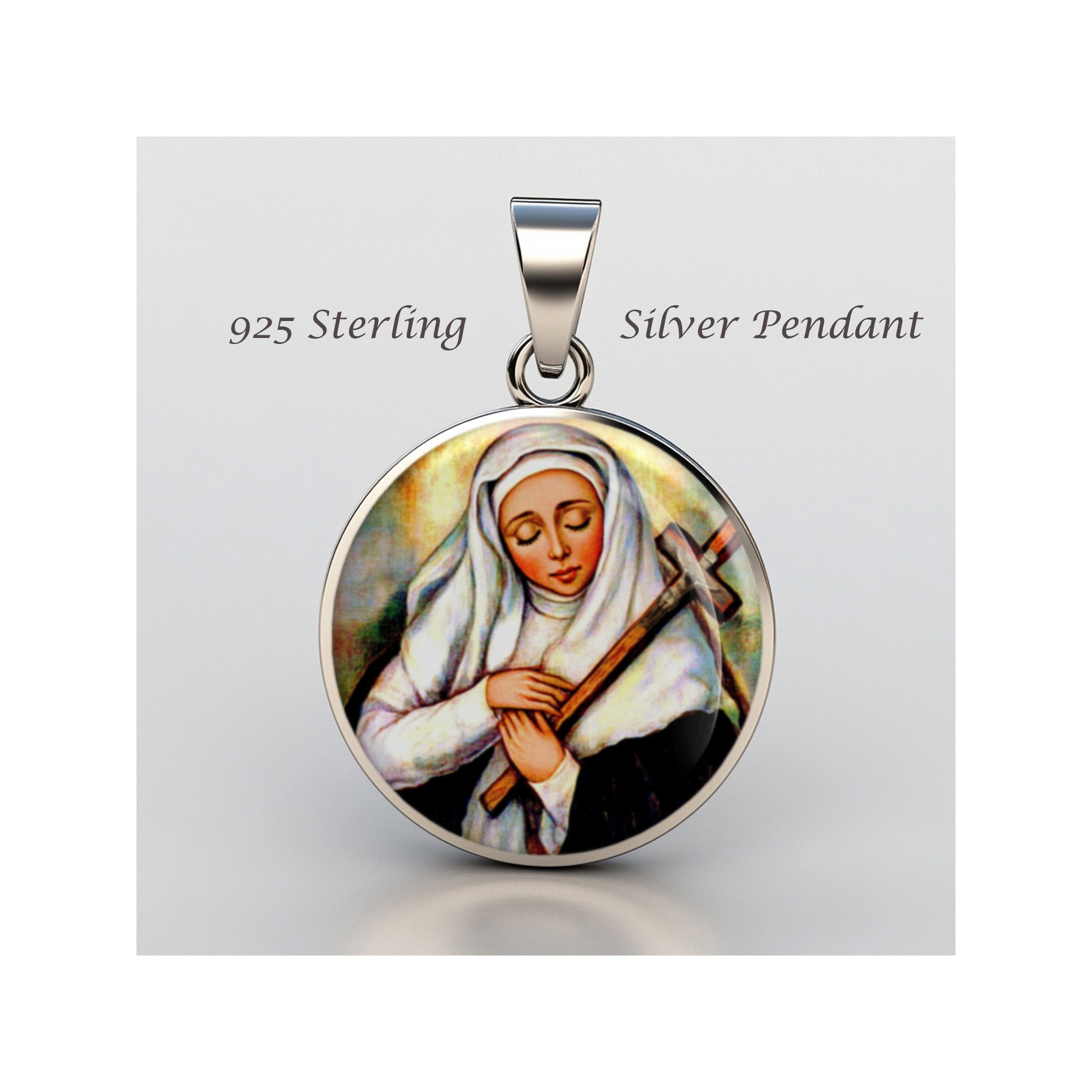 Saint Prioress Ingrid Skanninge Sweden Szwedzka Elofsdotter silver 925 Medal image 0