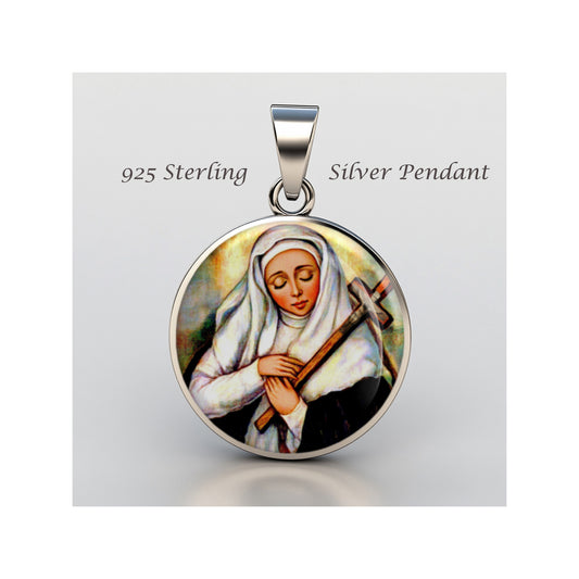 Saint Prioress Ingrid Skanninge Sweden Szwedzka Elofsdotter silver 925 Medal image 0