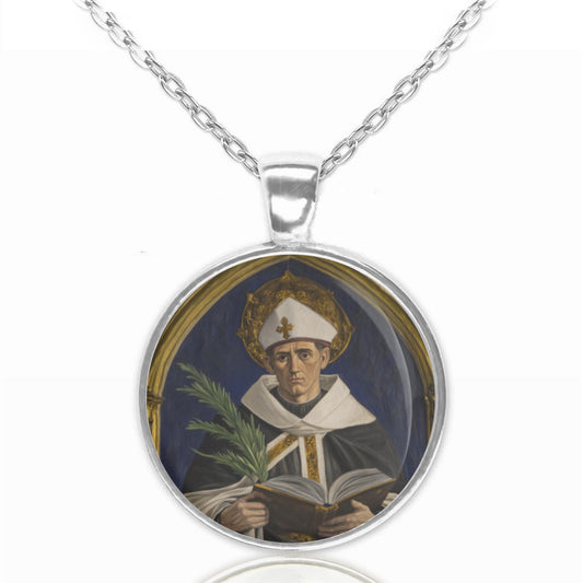St Albert The Great Catholic Necklace - Religious Patron Pendant. Catholic Medal.
